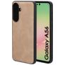 Mobiparts Classic Coque Samsung Galaxy A56 MagSafe Coque arrière en TPU,Similicuir - Moonstone Beige