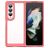Mobigear Crystal Coque Samsung Galaxy Z Fold 4 Coque arrière Rigide - Transparent / Rouge