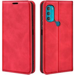 Mobigear Retro Slim Housse Motorola Moto G71 5G Etui Porte-Monnaie - Rouge