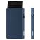 Valenta Cardprotector - Porte Cartes en en Aluminium - 7 Cartes - Compatible MagSafe - Bleu