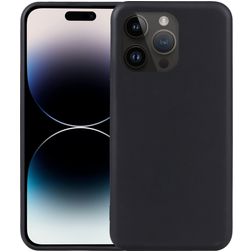 Mobigear Basics Coque iPhone 15 Pro Coque arrière en TPU Souple Extra-fin - Noir