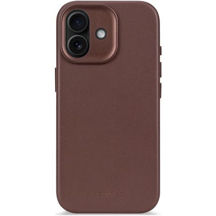 Decoded iPhone 17 Cuir véritable Coque arrière Antichoc - Dark Ruby