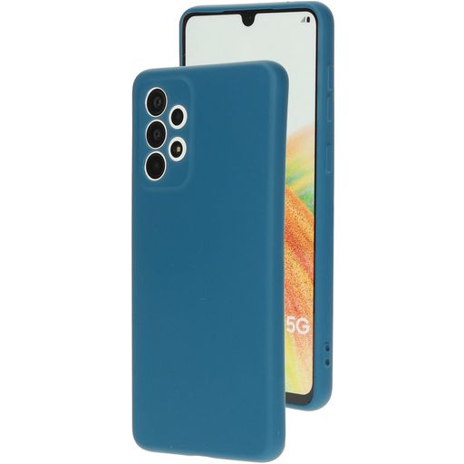 Mobiparts Coque Samsung Galaxy A33 Coque arrière en Silicone - Blueberry Blue