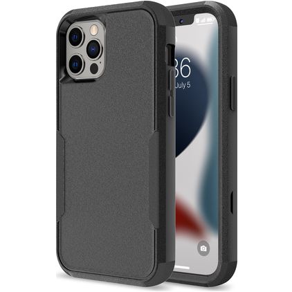 Mobigear Ultra Tough Coque iPhone 14 Coque arrière Rigide Anti-Chocs - Noir