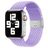 Mobigear Braided Bracelet Nylon Apple Watch Fermeture à pince - 49/46/45/44 mm - Violet