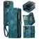 CaseMe 008 iPhone 13 Coque Étui 2en1 avec coque amovible Portefeuille - Bleu