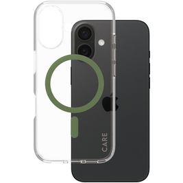 CARE by PanzerGlass Flagship Coque iPhone 16 MagSafe Coque arrière Rigide - Transparent / Vert