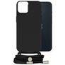Mobilize Lanyard Gelly iPhone 14 Coque avec cordon en TPU Souple - Noir
