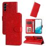 Mobigear Sunflower Housse Samsung Galaxy S23 Etui Porte-Monnaie - Rouge