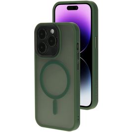 Mobiparts Hardcover Coque iPhone 14 Pro MagSafe Coque arrière Rigide - Satin Green