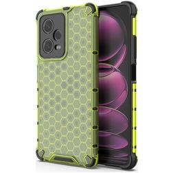 Mobigear Honeycomb POCO X5 Pro Plastique rigide Coque arrière Antichoc - Vert