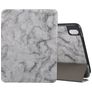 Mobigear Tri-Fold Marble Coque iPad 11 (2025) Etui + Porte-crayon - Gris
