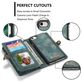 Caseme 008 Housse iPhone SE (2020) Etui avec Coque Détachable Porte-Monnaie - Bleu