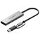 Cygnett Unite 4-in-1 Hub USB-A / USB-C vers USB-C 0,15 mètre - Argent