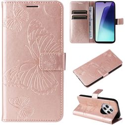 Mobigear Butterfly Housse Xiaomi Redmi 14C Etui Porte-Monnaie - Rose doré