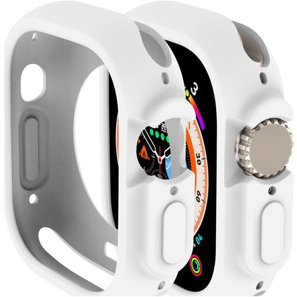 Mobigear Colors Coque Apple Watch Ultra - 49 mm Coque Rigide - Blanc