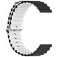 Mobigear Ocean Bracelet Silicone Smartwatch Fermeture boucle ardillon - Connexion universelle de 22 mm - Noir / Blanc