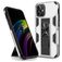 Mobigear Armor Stand Coque iPhone 12 Pro Max Coque arrière Rigide Anti-Chocs avec Support Amovible - Argent