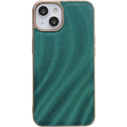 Mobigear Wavy Coque iPhone 14 Coque arrière Rigide - Vert