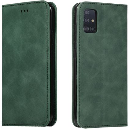 Mobigear Retro Slim Housse Samsung Galaxy A71 Etui Porte-Monnaie - Vert