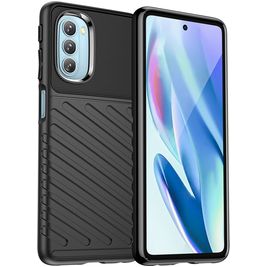 Mobigear Groove Coque Motorola Moto G51 5G Coque arrière en TPU Souple - Noir