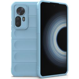 Mobigear Bumpy Coque Xiaomi 12T Coque arrière en TPU Souple - Bleu