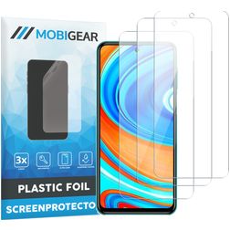 Mobigear Xiaomi Redmi Note 9 Pro Protection d'écran Film - Compatible coque (Lot de 3)