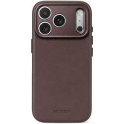 Decoded Coque iPhone 18 Pro Max MagSafe Coque arrière en Cuir Véritable Anti-Chocs - Chocolat Brown