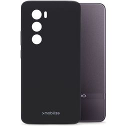 Mobilize Rubber Gelly Coque OPPO Reno 12 Pro Coque arrière en TPU Souple - Noir