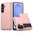 Mobigear Card Coque Samsung Galaxy S26 Plus Coque arrière Rigide Anti-Chocs avec Porte-Cartes - Rose doré