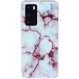Mobigear Marble Coque Huawei P40 Coque arrière en TPU Souple - Violet