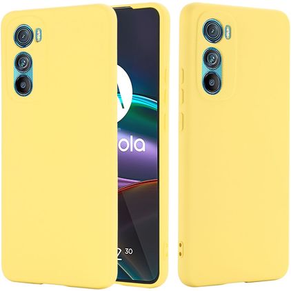 Mobigear Rubber Touch Coque Motorola Edge 30 Coque arrière en Silicone - Jaune