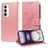 Mobigear Flowers OPPO Reno 12 Pro Étui Portefeuille - Rose doré