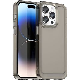 Mobigear Crystal Coque iPhone 15 Pro Max Coque arrière en TPU Souple - Gris