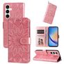 Mobigear Sunflower Housse Samsung Galaxy A35 Etui Porte-Monnaie - Rose doré