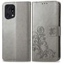 Mobigear Clover Housse OPPO Find X5 Pro Etui Porte-Monnaie - Gris