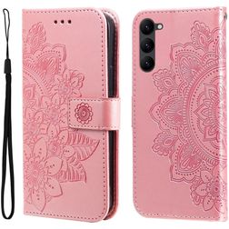 Mobigear Flowers Housse Samsung Galaxy S23 Plus Etui Porte-Monnaie - Magenta