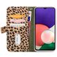 Mobilize Magnet Zipper Housse Samsung Galaxy A22 5G Etui avec Coque Détachable Porte-Monnaie - Olive Leopard