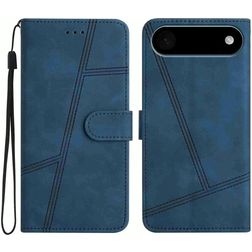 Mobigear Stitch iPhone Air Étui Portefeuille - Bleu