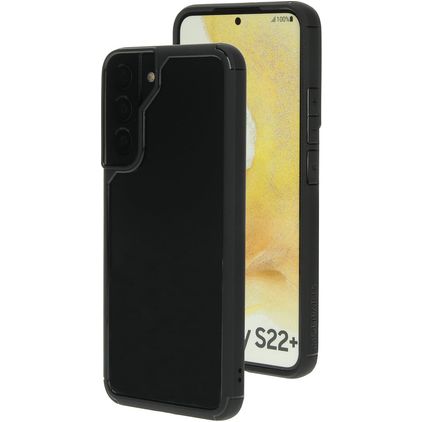 Mobiparts Rugged Clear Coque Samsung Galaxy S22 Plus Coque arrière Rigide Anti-Chocs - Transparent / Noir