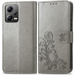 Mobigear Clover POCO X5 Étui Portefeuille - Gris