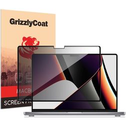 GrizzlyCoat MacBook Pro 14 Pouces (2021-2026) Protection d'écran Confidentialité Film - Compatible Coque - Noir