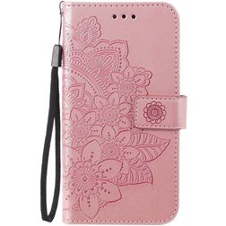 Mobigear Flowers Housse OPPO A54 5G Etui Porte-Monnaie - Rose doré