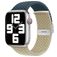 Mobigear Braided Dual Bracelet Nylon Apple Watch Fermeture à pince - 49/46/45/44 mm - Blanc / Bleu