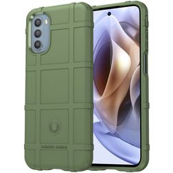 Mobigear Rugged Shield Coque Motorola Moto G31 Coque arrière en TPU Souple Anti-Chocs - Vert