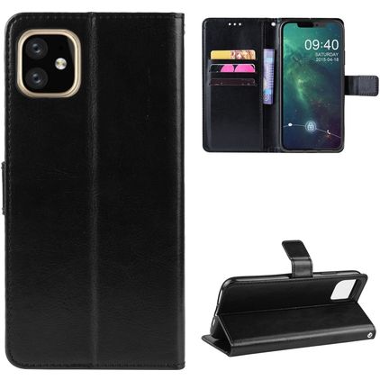 Mobigear Wallet Housse iPhone 11 Etui Porte-Monnaie - Noir