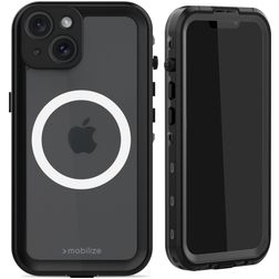 Mobilize Waterproof Coque iPhone 15 MagSafe Coque arrière Imperméable Rigide - Noir