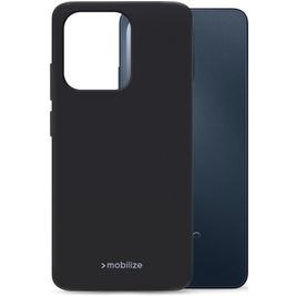 Mobilize Rubber Gelly Coque OPPO A5x Coque arrière en TPU Souple - Noir