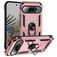 Mobigear Armor Ring Coque Google Pixel 9 Pro XL Coque arrière Rigide Anti-Chocs avec Anneau-Support - Rose doré