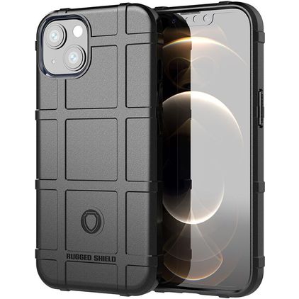 Mobigear Rugged Shield Coque iPhone 13 Coque arrière en TPU Souple Anti-Chocs - Noir